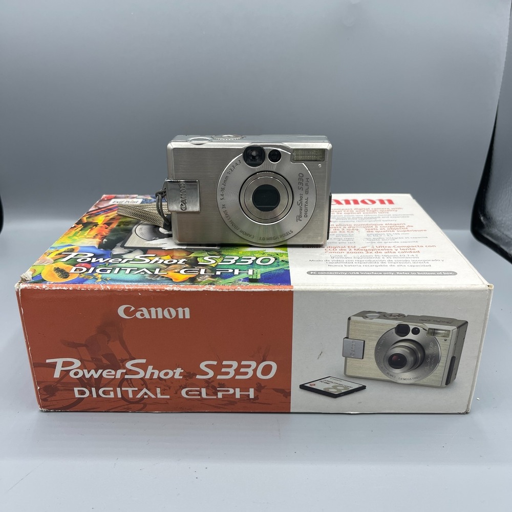 Canon PowerShot S330 Digital ELPH Compact Camera 3x Optical Zoom (2x Batteries)